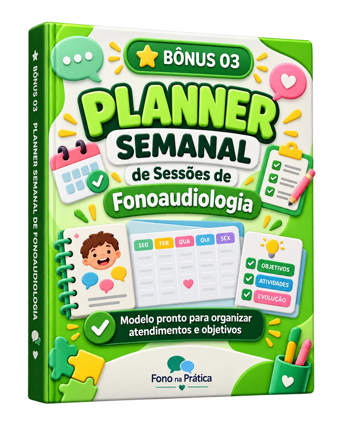 Planner Semanal de Sessões de Fonoaudiologia